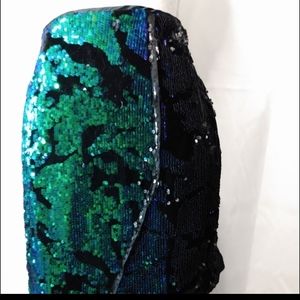Forever 21 sequin and velvet skirt